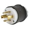 Hubbell Wiring Device-Kellems Locking Plug, L26-30P, 30 A, 240/415V AC, Three Phase, 4 Pole, Black, White HBL2801 - alternate 1